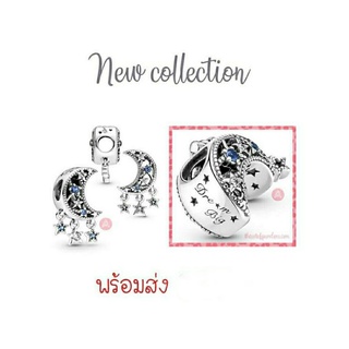 Pandora silver charm ดาว&amp;พระจันทร์ New collection