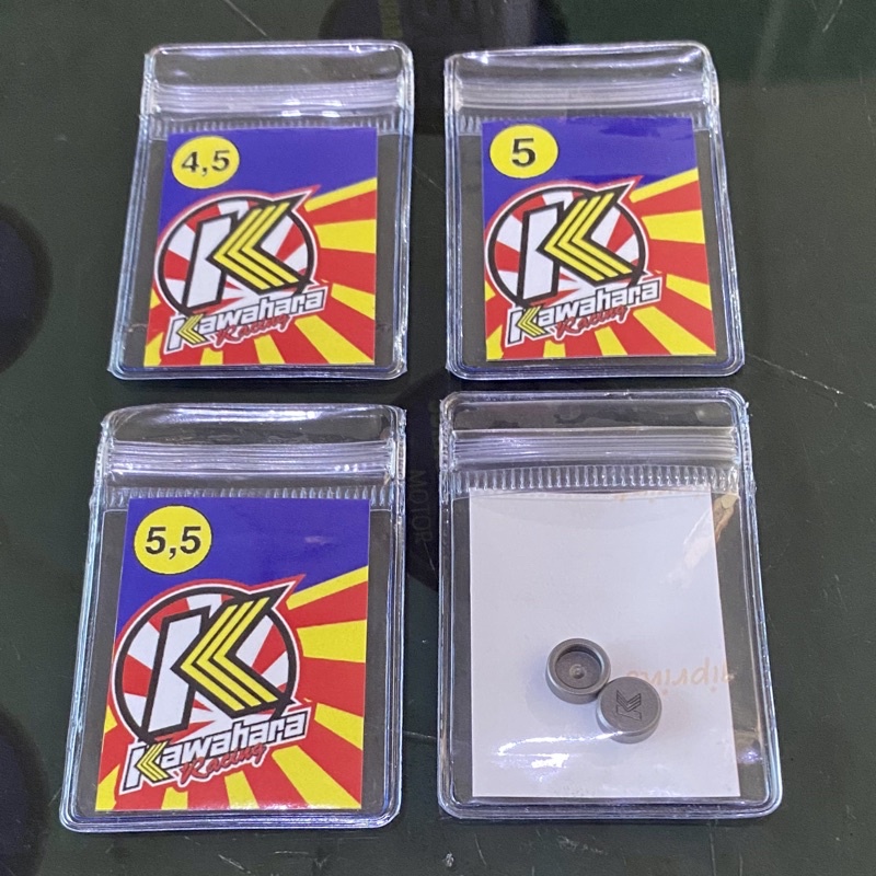 ซิมฝาวาล์วเสือ kawahara วาล์ว และก้าน hrx 5.5 และ 5 และ 4.5 ชิมวาล์วเสือ