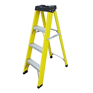 บันไดทรงA บันไดกันไฟ LITE FG303 4 ฟุต สีดำ-เหลือง บันได เครื่องมือช่าง ฮาร์ดแวร์ MULTI-PURPOSE LADDER LITE FG303 4’ BLAC