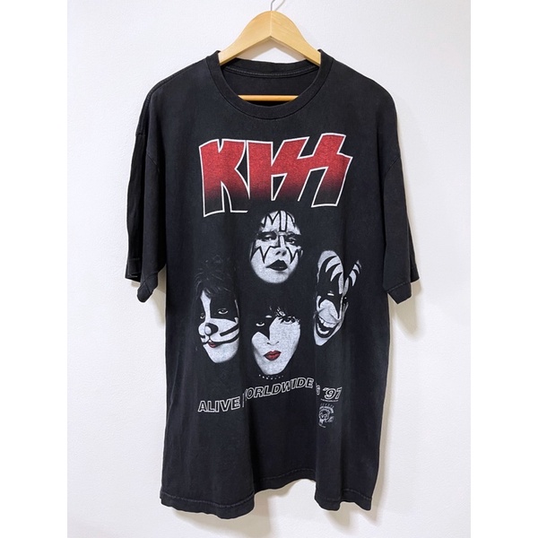 [พร้อมส่ง แท้💯] เสื้อวง Kiss Band -Alive Worldwide Tour Shirt 1996/97