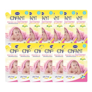 ราคาEnfant (อองฟองต์) ผลิตภัณฑ์ปรับผ้านุ่มสำหรับเด็กแรกเกิดและถนอมผิวบอบบาง สูตรผสม Gold Silk Protein 1ลัง/12ซอง