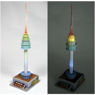 3D จิ๊กซอว์เกาหลี หอคอยกรุงโซลมีไฟ LED 3D Jigsaw 한국 퍼즐 LED 조명이 있는 3D Jigsaw Seoul Tower with LED