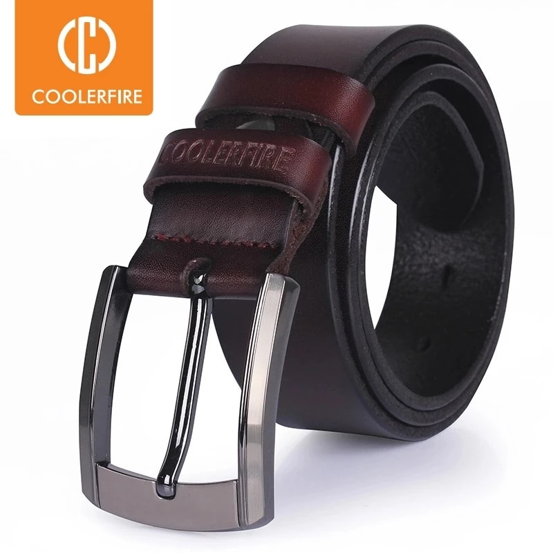 OYIFAN Black Belt Men, Genuine Leather Dress Designer Belts for men,  Fashion Sli