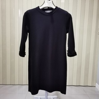 Minidress เดรสสั้นสีดำ ผ้าคัตตอลนิ่ม งานป้าย Hamlet size S M