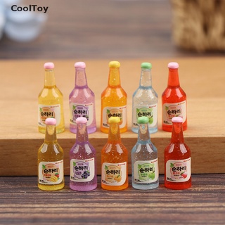 Cooltoy ขวดไวน์ผลไม้จิ๋ว 1:12 อุปกรณ์เสริม สําหรับบ้านตุ๊กตา 10 ชิ้น