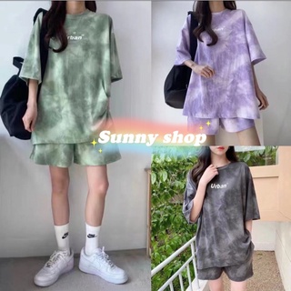 พร้อมส่ง ชุดเซทงานเกาหลี เสื้อเเขนสั้น+ขาสั้น รุ่น#405