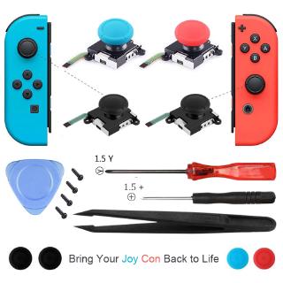 3D Analog Joycon Joystick Thumb Sticks Sensor Replacements Accessories For NS Switch Joy Con Controller Housing w/ Tool Kit