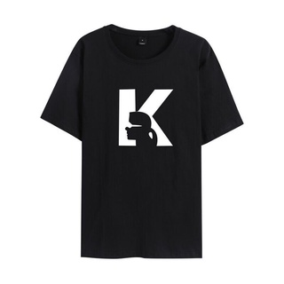 เสื้อยืดแขนสั้น พิมพ์ลาย Karl Lagerfeld แฟชั่นสําหรับผู้ชาย และผู้หญิง