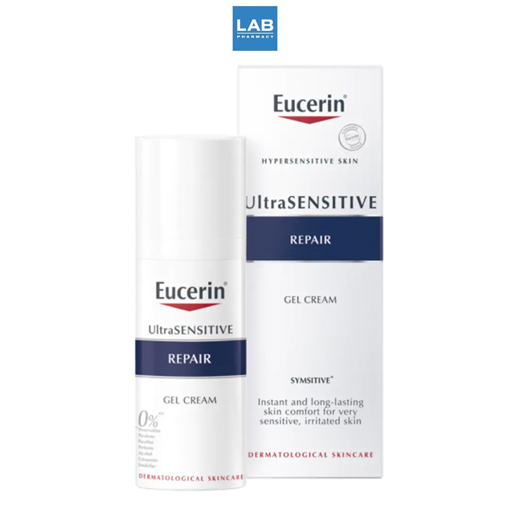 Eucerin Ultrasensitive Repair Gel - Cream 50 ml. - เจลครีมรักษาสิวผด ช่วยฟื้นฟูผิวที่อ่อนแอ แพ้ง่าย