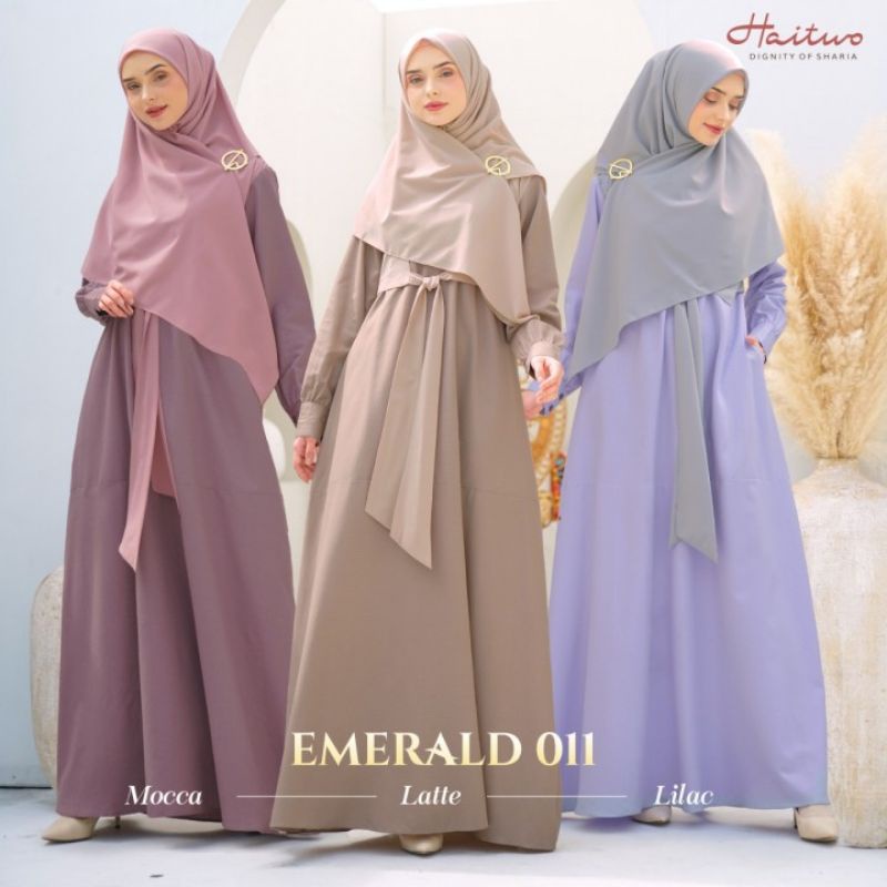 HAIDWO EMERALD 011 SYARI GAMIS HIJAB SET