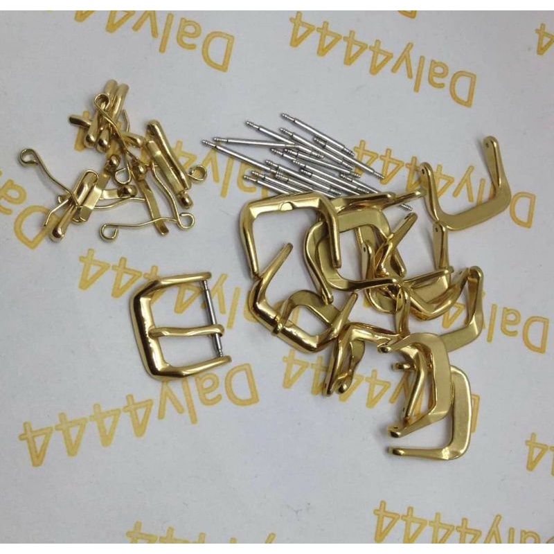 บัคเคิ้ลสายหนังนาฬิกา buckle gold   14,16,18,20,22 มิล( 25 ชิ้น)