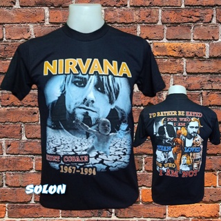 เสื้อวง Nirvana แขนสั้น ไม่มีตะเข็บข้าง คอฟิต ป้ายUSA เสื้อวง เสื้อผู้ชาย เสื้อทัวร์ วงร็อคคต่างประเทศ