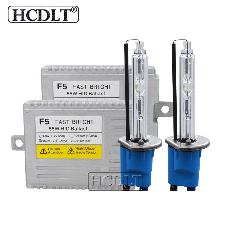HCDLT 1 Set 55W H1 H7 H11 9005 9006 HB3 HB4 D2H Car Light Xenon HID Kit AC 12V F5 Fast Start Ballast