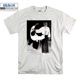 【hot sale】เสื้อยืดคอกลม ผ้าฝ้าย พิมพ์ลายศิลปะการต่อสู้ Sensei Aikido Tumblr สําหรับผู้ชาย