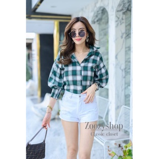 เสื้อลายสก๊อตแขนจั้ม