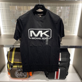 เสื้อยืดแขนสั้น ผ้าฝ้าย พิมพ์ลาย Michael Kors MK อเนกประสงค์ สําหรับผู้ชาย