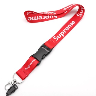 สายคล้องคอ รูปป้ายชื่อ Supreme ดัดแปลง สําหรับห้อยโทรศัพท์มือถือ กุญแจรถยนต์