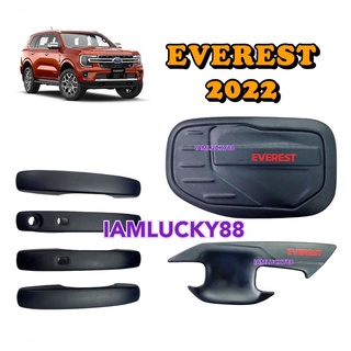 (โค้ดWD3V3ลด25.-*) ครอบมือเปิด/เบ้าประตู/ครอบฝาถัง ฟอร์ด เอเวอเรส Ford Everest 2022 สีดำด้าน