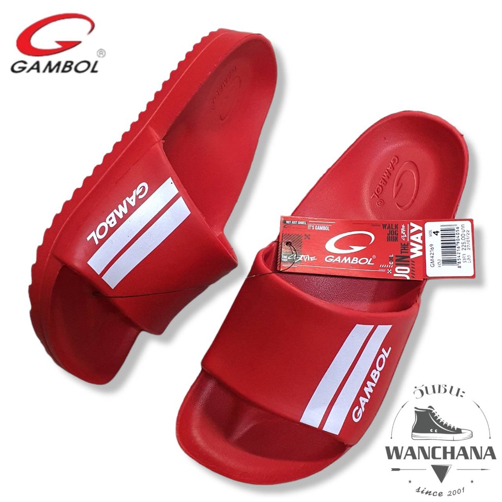 💥รองเท้าแตะGambol รุ่น42169💥 GAMBOL แกมโบล รองเท้าแตะ  รองเท้าแตะชายหญิง Size 4-9