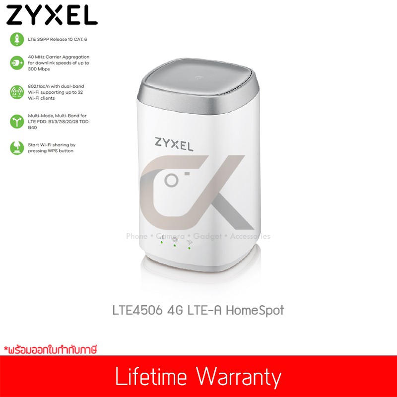 (เร้าเตอร์ใส่ซิม) Zyxel รุ่น LTE4506 4G LTE-A HomeSpot