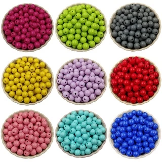 เครื่องประดับลูกปัดหลากสี Diy 8 มม. 100 ชิ้น