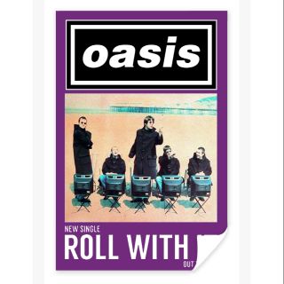 โปสเตอร์วงดนตรี Oasis ROLL WITH IT