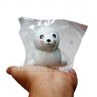 Squishy sea lion สกุชชี่ แมวน้ำ อุ๋ง อุ๋ง สีขาว I-BLOOM (แรย์แล้ว)