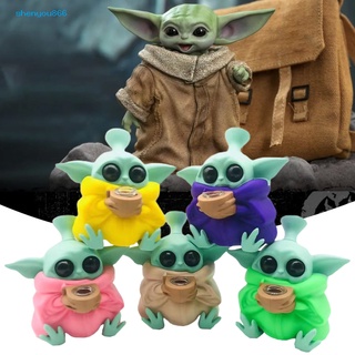 โมเดลฟิกเกอร์ซิลิโคน รูป Star War Yoda Pipe ขนาดเล็ก เหมาะกับของขวัญ ของเล่นสําหรับเด็ก