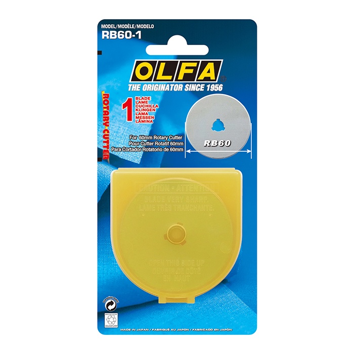 OLFA ใบมีดคัตเตอร์โรตารี่ RB60-1 ขนาด 60 มม ใช้กับคัตเตอร์รุ่น RTY-3/G, RTY-3/DX