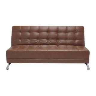 Koncept furniture โซฟาเบดหนัง Richmon สีน้ำตาลอ่อน (183X102X89 ซม.)