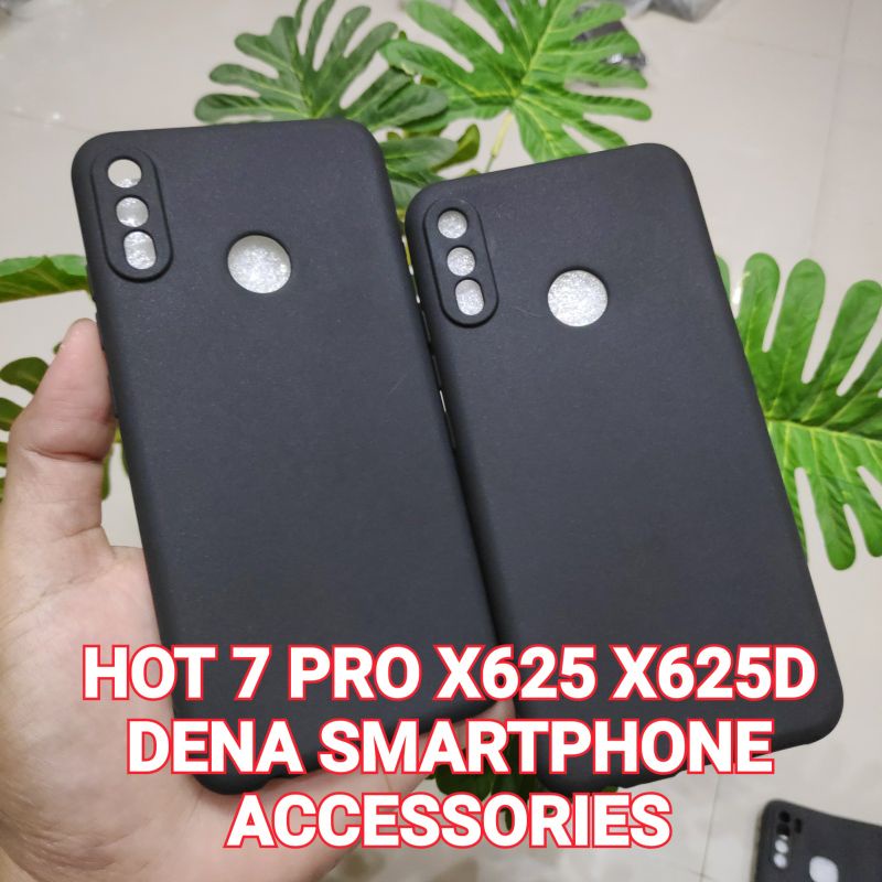 เคสนิ่ม Infinix Hot 7 Pro X625D X625 Macaron สีดํา Matte