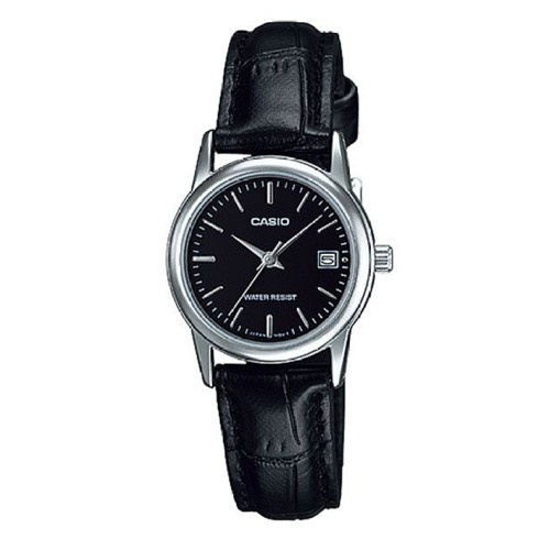 MK Casio นาฬิกาข้อมือผู้หญิง สายหนัง สีดำ รุ่น LTP-V002L-1AUDF,LTP-V002L-1A,LTP-V002L