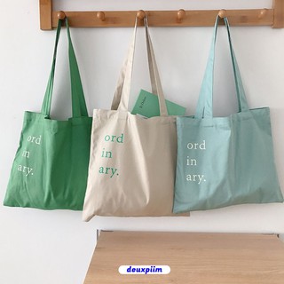 Ordinary tote bag 💚💙 (สั่งผ่านแชทนะคะ) (ลด 30.- ตลอดเดือน ส.ค.64)