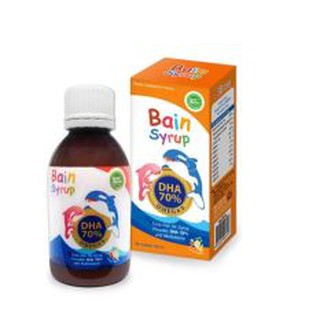 **ถูกที่สุด**Bain Syrup DHA70% 150ml. เบนไซรัป Nutrimaster น้ำมันปลา บำรุงสมอง nutri master