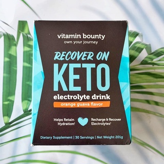 (Vitamin Bounty®) Recover On Keto Electrolyte Drink, Orange Guava Flavor 201 g อาหารเสริมคีโต แบบผง