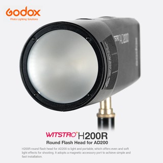 Ĩ Godox H200R 200W Ring Flash Head with Spiral Flash Tube Magnetic Accessory Port for Godox EC200 AD200 Pocket Flash Spe