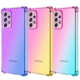 เคสโทรศัพท์มือถือแบบนิ่ม TPU ใส กันกระแทก ไล่โทนสี สําหรับ Samsung Galaxy A13 A03 Core A53 A33 5G