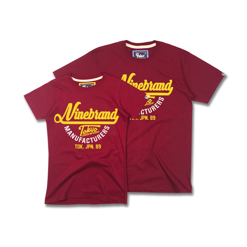 9nine เสื้อสกรีนกำมะหยี่ รุ่น VL426 (สีเลือดหมู)