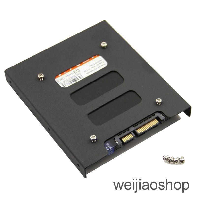 Weijiaoshop ถาดอะแดปเตอร์เมาท์ขาตั้ง SSD HDD เป็น 3.5 นิ้ว 2.5 นิ้ว สําหรับ PC SSD