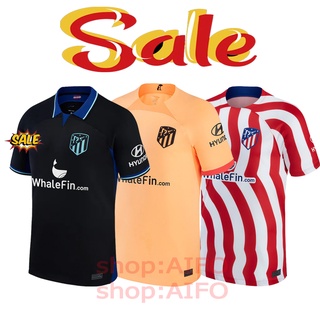 เสื้อกีฬาแขนสั้น ลายทีมชาติฟุตบอล Atletico Madrid 22 23 ชุดเหย้า คุณภาพสูง สําหรับผู้ชาย