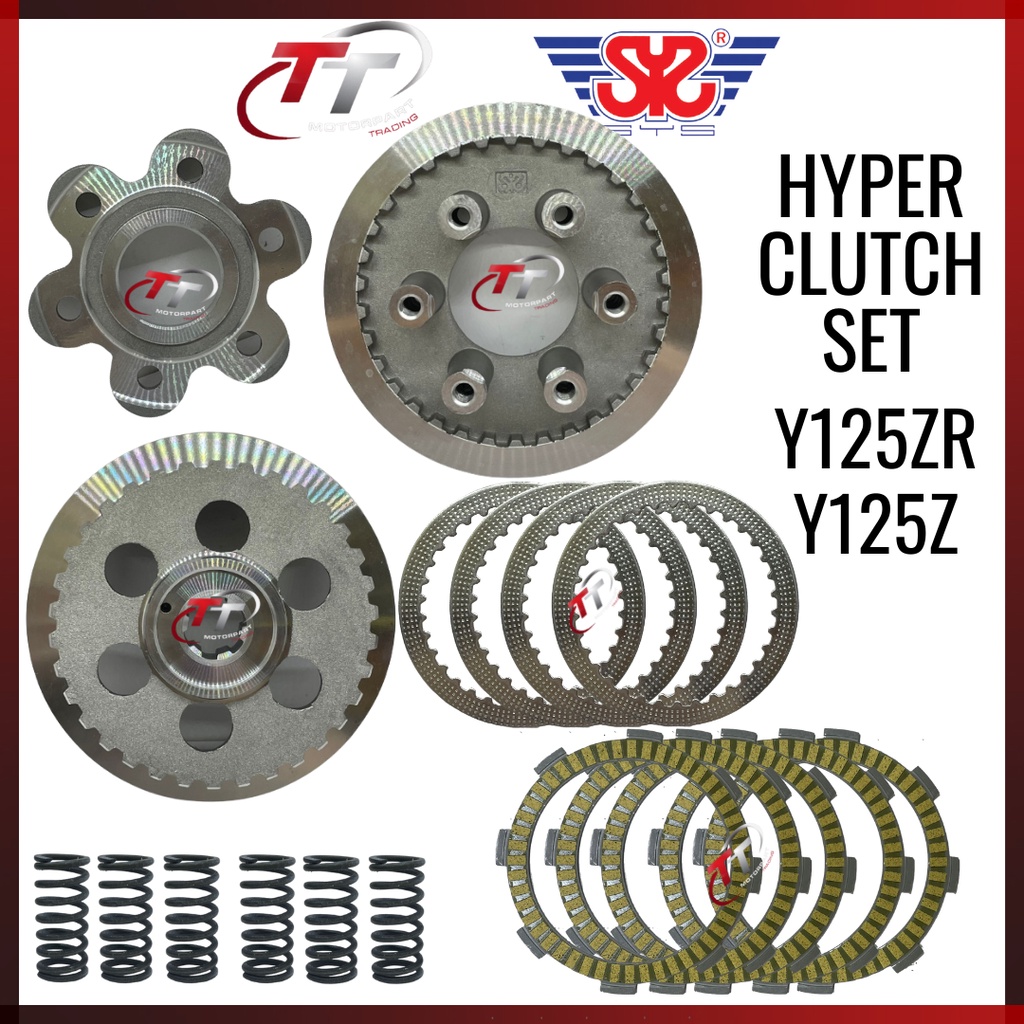 YAMAHA Y125ZR Y125Z Y125 125Z HyperClutch 6 Spring Hyper Clutch SYS แผ่นคลัทช์ Besi SCK ชุดแข่งคลัทช