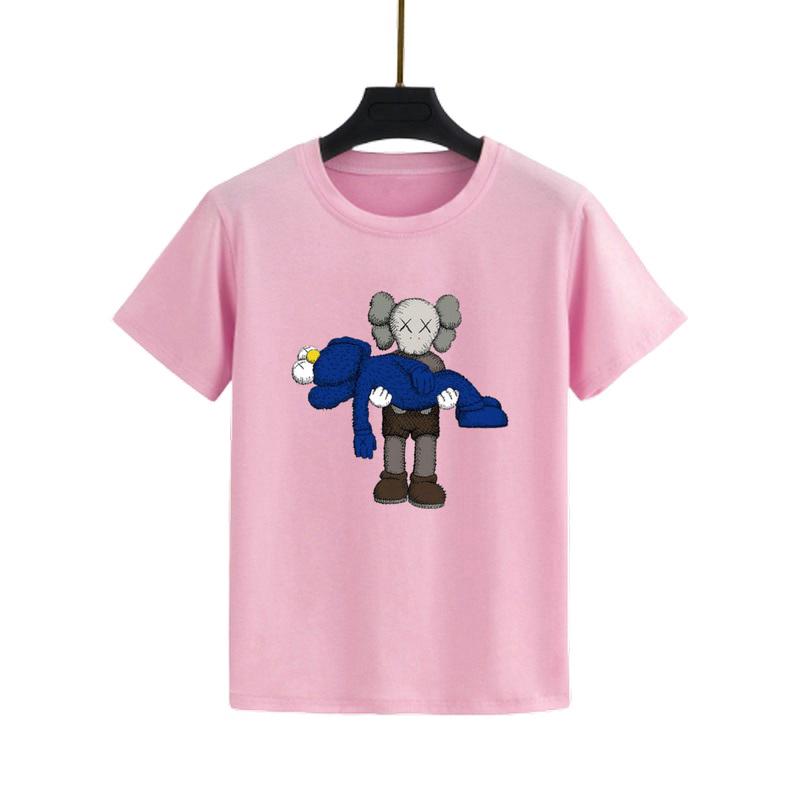 kaws วัสดุผ้าฝ้าย เสื้อผ้าแฟชั่น เสื้อยืดวัสดุผ้าฝ้าย การ์ตูน