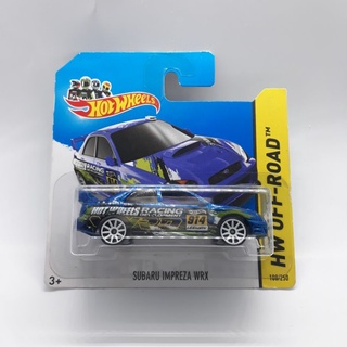 รถเหล็ก Hotwheels SUBARU IMPREZA WRX สีน้ำเงิน แพคสั้น (ib21)