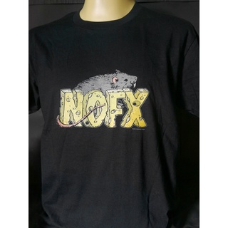 เสื้อวงนำเข้า NOFX Summer Tour 2002 Rat&amp;Cheese Bad Religion Rancid Green Day Punk Skate Skateboard Style Vintage T-Shirt