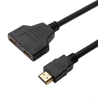 Doonjiey 1 in 2 out HDMI Splitter Male to Female อะแดปเตอร์สายเคเบิ้ลวิดีโอ สําหรับ PC