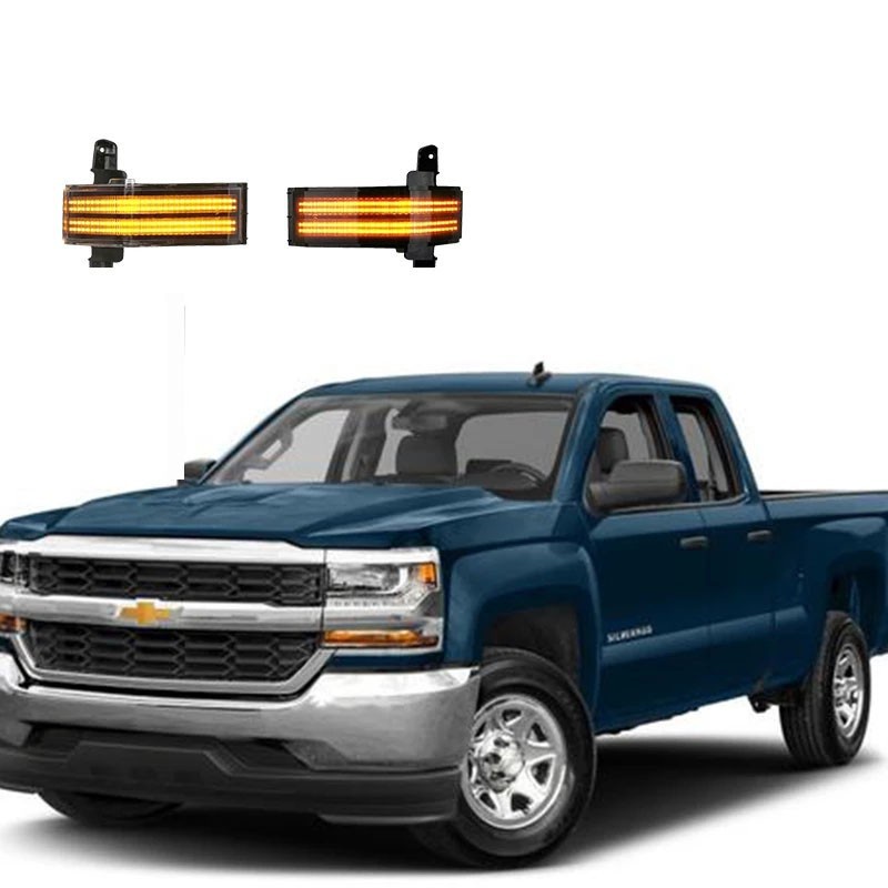 สําหรับ Chevrolet Silverado 1500 2014-2018 ไฟเลี้ยวด้านข้างสําหรับ GMC Sierra 1500 2500HD 2015-2018