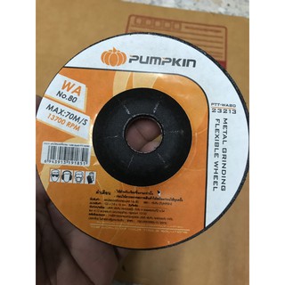 PUMPKIN แผ่นเจียร ใบเจียร ใบเจียรสแตนเลสบาง 4นิ้ว เบอร์80 รุ่น PTT-WA80 (23213)