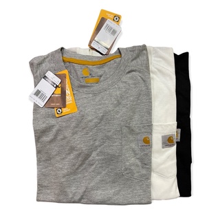 Carhartt t-shirt unisex with pocket เสื้อยืดสุดฮิต เสื้อยืดแฟชั่น Made in Pakistan ใหม่ มีป้าย