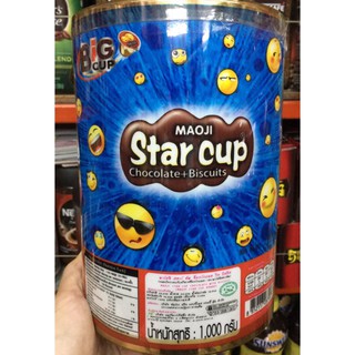 MaojiStar cup 1000g ชอคโกแลต บิสกิต 50 ถ้วยใหญ่ 100ถ้วยเล็ก