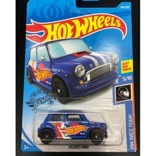 Hot Wheels Morris Mini Blue Tampo Hw อุปกรณ์เสริมขนาดมินิสีฟ้าสําหรับรถยนต์